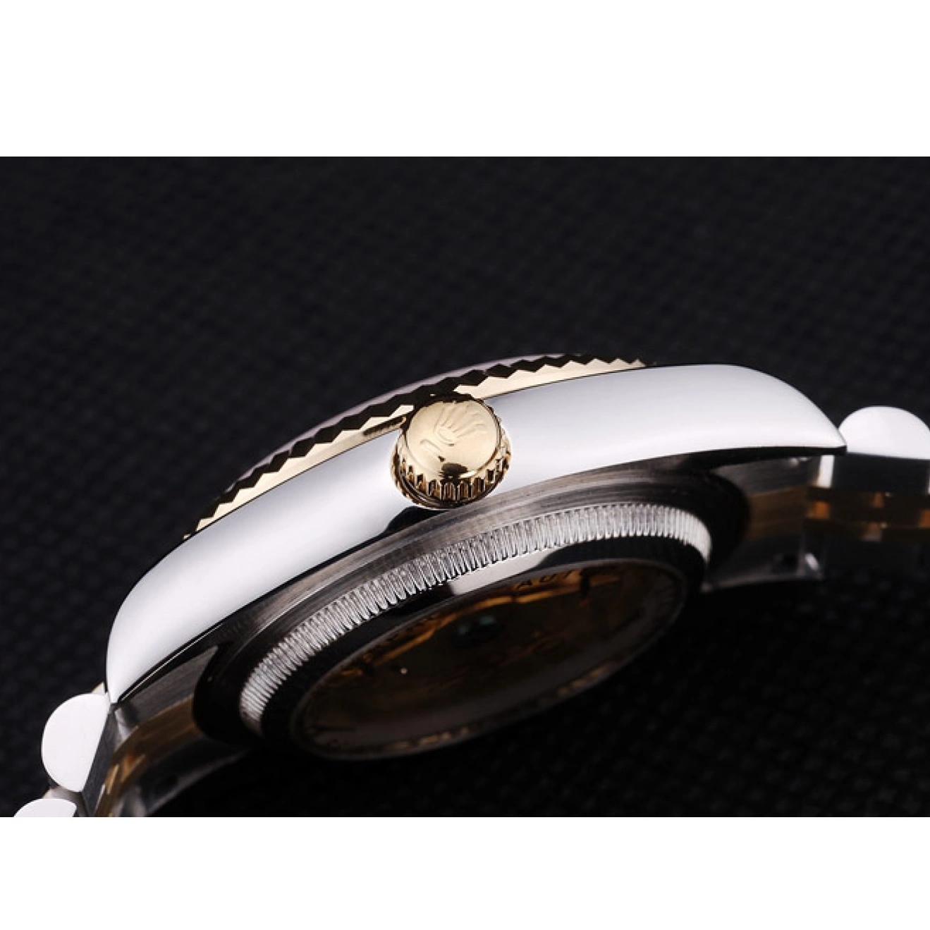 Aaa fake watches Bezel Dial Rolex Ribbed 7452 Datejust Diamonds Gold 0725
